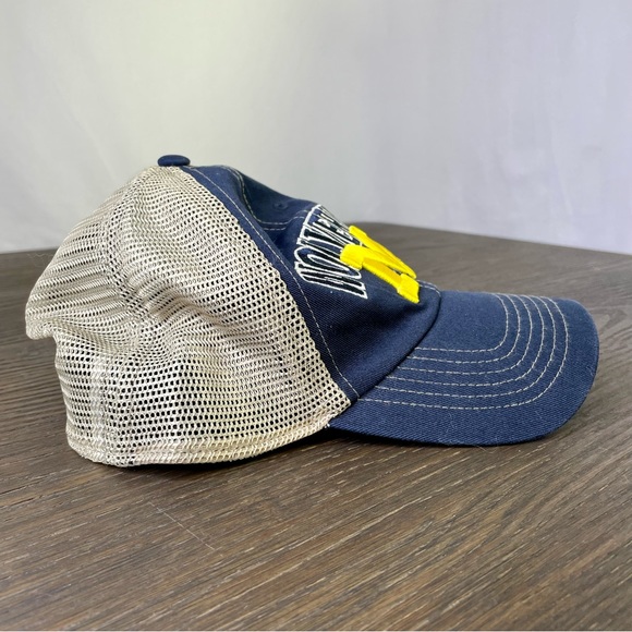 Michigan Wolverines Baseball Cap Hat Navy Blue Yellow Mesh Embroidered - Picture 4 of 8
